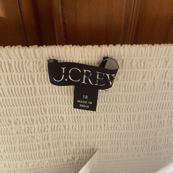 J. Crew White Fit And Flare Mini Dress Sleeveless Size 18 Coquette Romantic - Picture 8 of 15